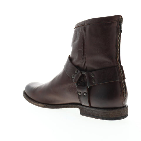 Frye Phillip Harness 87870 Mens Brown Leather Casual Dress Boots Shoes