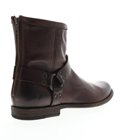 Frye Phillip Harness 87870 Mens Brown Leather Casual Dress Boots Shoes