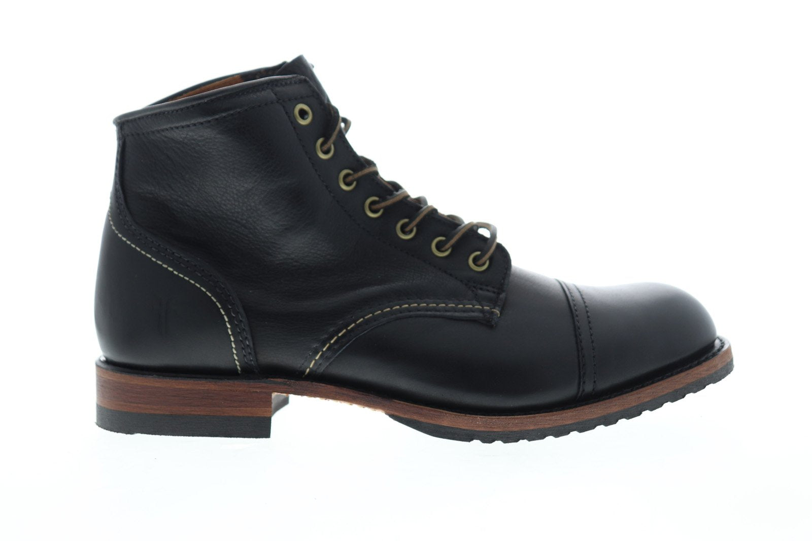 Frye Logan Cap Toe 87917 Mens Black Leather Lace Up Casual Dress