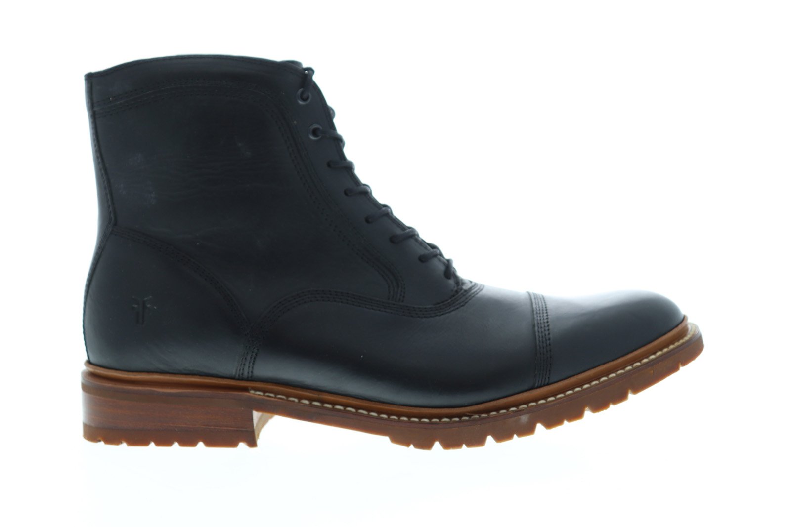 Frye Men’s James Lace Up Black Leather Ankle Boots FRYE James Solid Black Leather Lace Up Ankle Boots Men main image 2