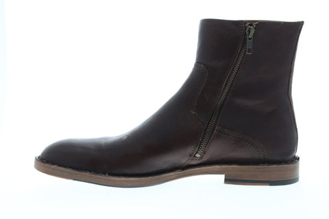 Frye Mark Inside Zip 87958 Mens Brown Leather Zipper Chukkas Boots Shoes