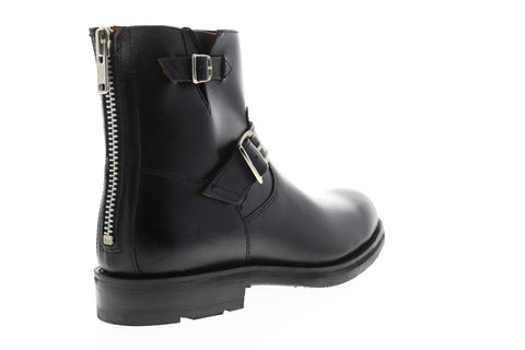 Frye Brayden Engineer Mens Black Leather Casual Dress Zipper Boots Shoes