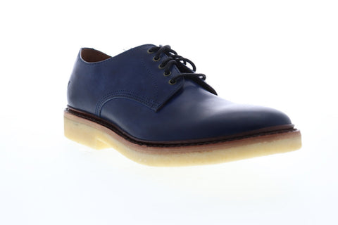 Frye Luke Oxford 88060 Mens Blue Leather Dress Lace Up Oxfords Shoes