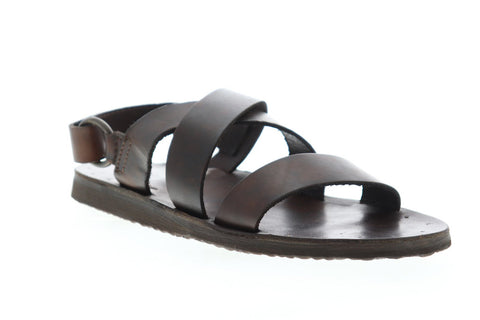Frye Cape Cross Strap 88224 Mens Brown Leather Sport Sandals Shoes
