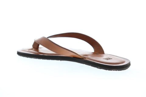 Frye Neil Thong Mens Tan Leather Flip Flops Slip On Sandals Shoes