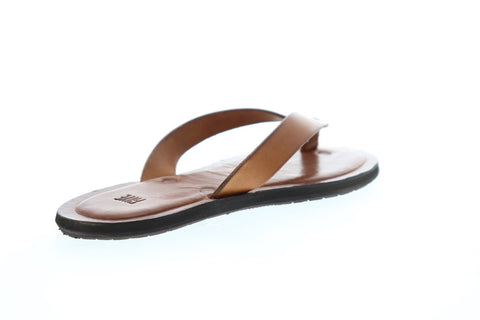 Frye Neil Thong Mens Tan Leather Flip Flops Slip On Sandals Shoes