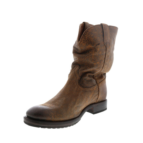 Frye Duke Roper 80884 Mens Brown Leather Slip On Western Boots