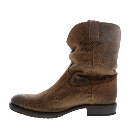 Frye Duke Roper 80884 Mens Brown Leather Slip On Western Boots