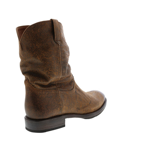 Frye Duke Roper 80884 Mens Brown Leather Slip On Western Boots