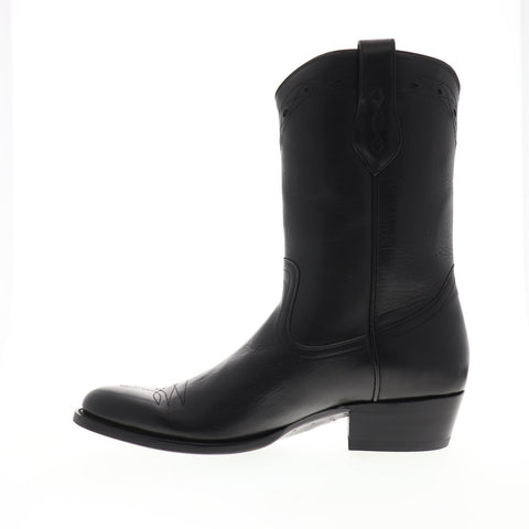 Frye Flynn Pull On 89913 Mens Black Leather Slip On Western Boots Shoes