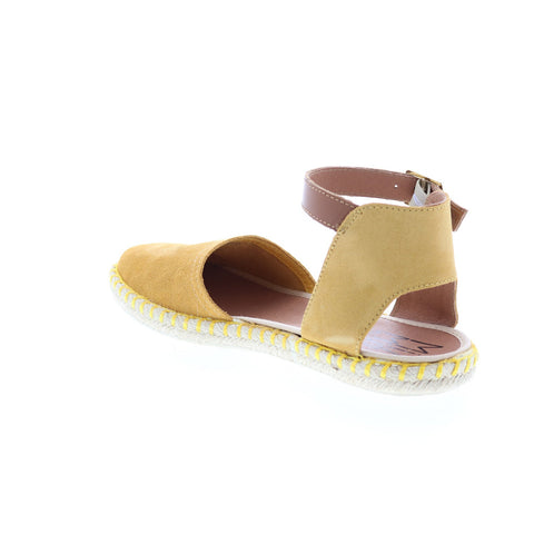 Miz Mooz Cleo Womens Brown Suede Hook & Loop Strap Sandals Shoes