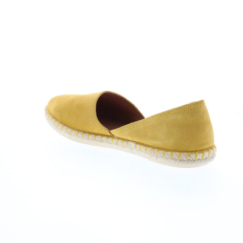 Miz Mooz Cherie Womens Yellow Suede Slip On Espadrille Flats Shoes