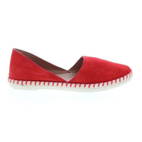 Miz Mooz Cherie Womens Red Suede Slip On Loafer Flats Shoes