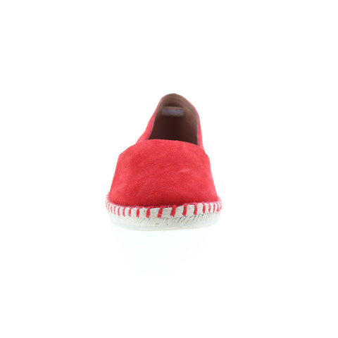 Miz Mooz Cherie Womens Red Suede Slip On Loafer Flats Shoes
