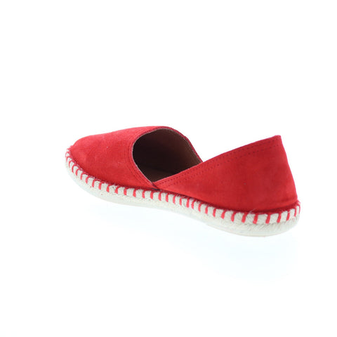 Miz Mooz Cherie Womens Red Suede Slip On Loafer Flats Shoes