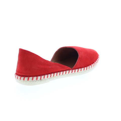 Miz Mooz Cherie Womens Red Suede Slip On Loafer Flats Shoes