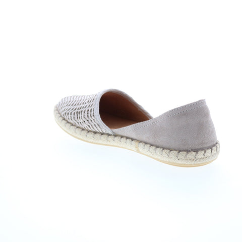 Miz Mooz Cindy Womens Gray Leather Slip On Loafer Flats Shoes