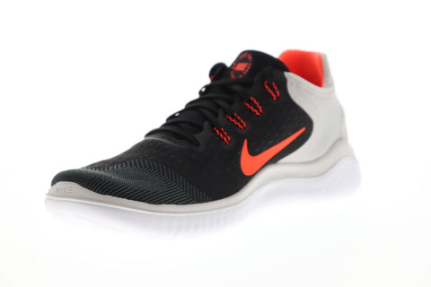 Nike Free Rn 2018 Mens Black Textile Low Top Lace Up Sneakers Shoes