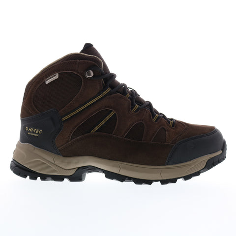 Hi-Tec Red Rock Mid Waterproof 9514 Mens Brown Suede Lace Up Hiking Boots