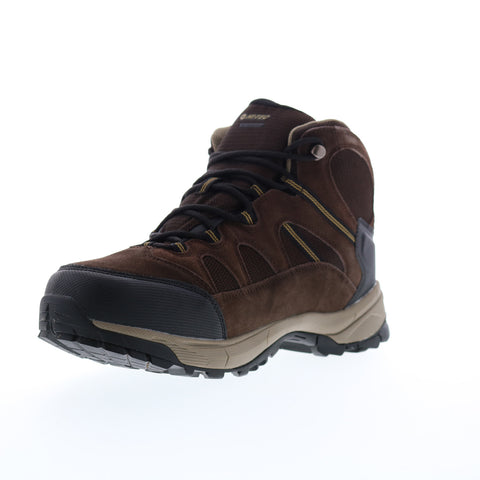 Hi-Tec Red Rock Mid Waterproof 9514 Mens Brown Suede Lace Up Hiking Boots