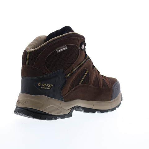 Hi-Tec Red Rock Mid Waterproof 9514 Mens Brown Suede Lace Up Hiking Boots