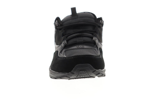 dc kalis lite adys100291 mens black suede lace up athletic skate shoes