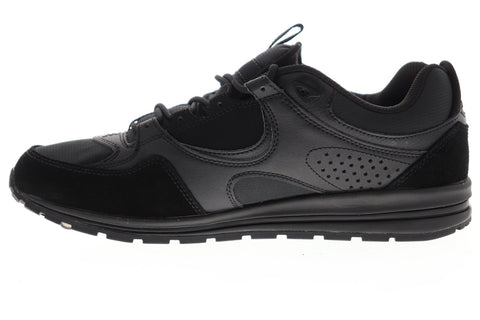 dc kalis lite adys100291 mens black suede lace up athletic skate shoes