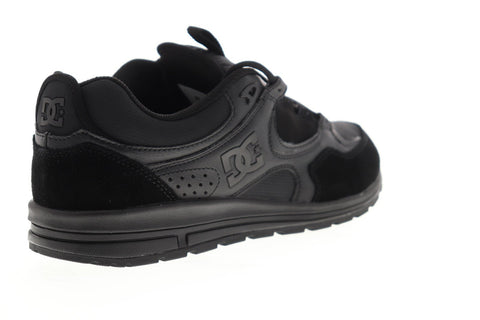 dc kalis lite adys100291 mens black suede lace up athletic skate shoes