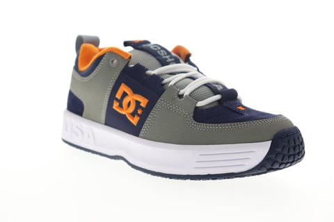 DC Lynx OG ADYS100425 Mens Gray Leather Lace Up Athletic Skate Shoes