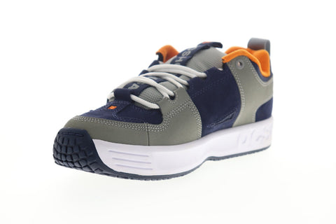 DC Lynx OG ADYS100425 Mens Gray Leather Lace Up Athletic Skate Shoes