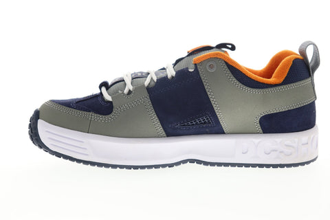 DC Lynx OG ADYS100425 Mens Gray Leather Lace Up Athletic Skate Shoes