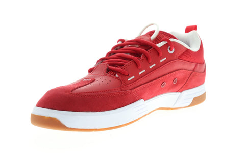 DC Legacy 98 Slim ADYS100445 Mens Red Suede Lace Up Athletic Skate Shoes