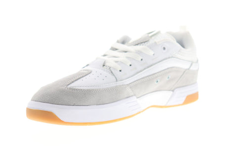 dc legacy 98 slim se adys100447 mens white suede athletic skate shoes