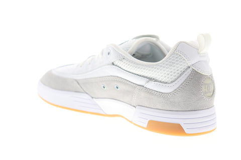 dc legacy 98 slim se adys100447 mens white suede athletic skate shoes