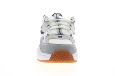 DC Kalis OG ADYS100452 Mens White Leather Suede Lace Up Athletic Skate Shoes