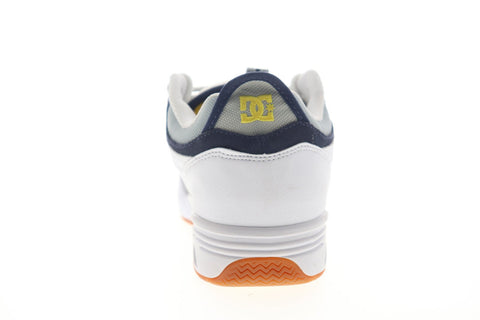 DC Kalis OG ADYS100452 Mens White Leather Suede Lace Up Athletic Skate Shoes