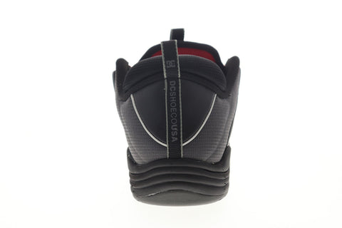 DC Williams OG ADYS100454 Mens Black Leather Suede Lace Up Athletic Skate Shoes