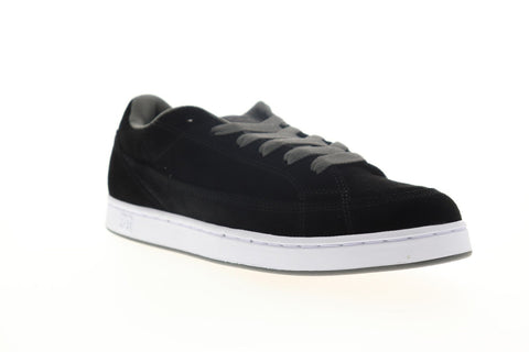 DC Dw1 ADYS100455 Mens Black Suede Lace Up Athletic Skate Shoes