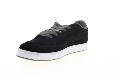 DC Dw1 ADYS100455 Mens Black Suede Lace Up Athletic Skate Shoes
