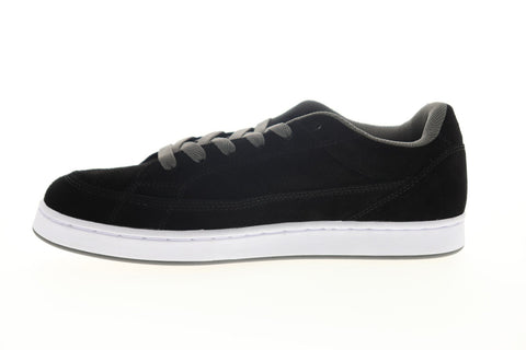 DC Dw1 ADYS100455 Mens Black Suede Lace Up Athletic Skate Shoes