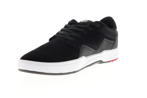 DC Barksdale ADYS100472 Mens Black Suede Lace Up Athletic Skate Shoes