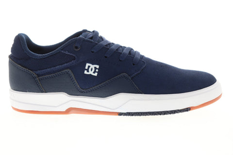 DC Barksdale ADYS100472 Mens Blue Suede Lace Up Athletic Skate Shoes