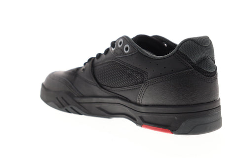 DC Maswell ADYS100473 Mens Black Leather & Mesh Athletic Skate Shoes