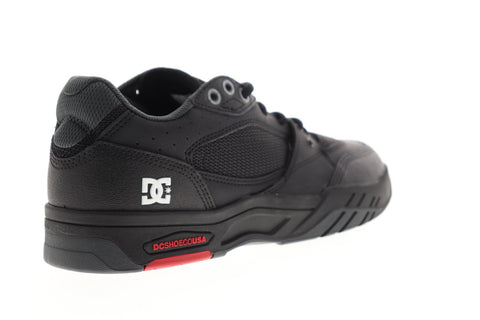 DC Maswell ADYS100473 Mens Black Leather & Mesh Athletic Skate Shoes