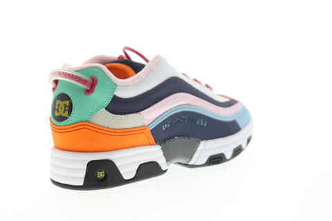 DC Legacy Og ADYS100476 Mens Blue Leather Lace Up Athletic Skate Shoes