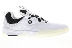 DC Kalis S Manolo ADYS100483 Mens White Leather Lace Up Athletic Skate Shoes