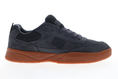DC Penza ADYS100509 Mens Gray Suede Lace Up Athletic Skate Shoes