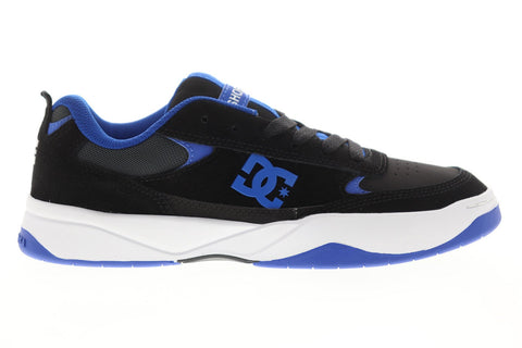 DC Penza ADYS100509 Mens Black Suede Leather Lace Up Athletic Skate Shoes