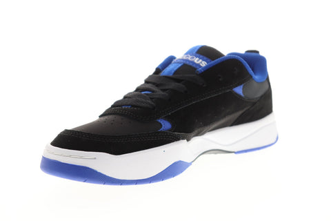 DC Penza ADYS100509 Mens Black Suede Leather Lace Up Athletic Skate Shoes