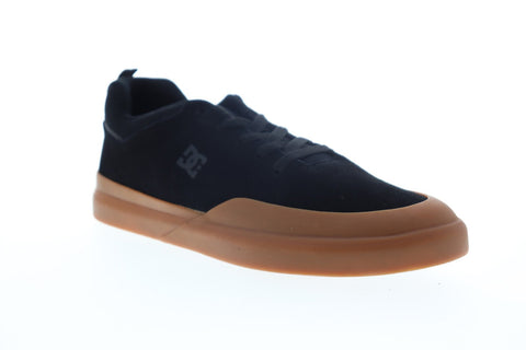 DC Infinite ADYS100522 Mens Black Suede Lace Up Athletic Skate Shoes